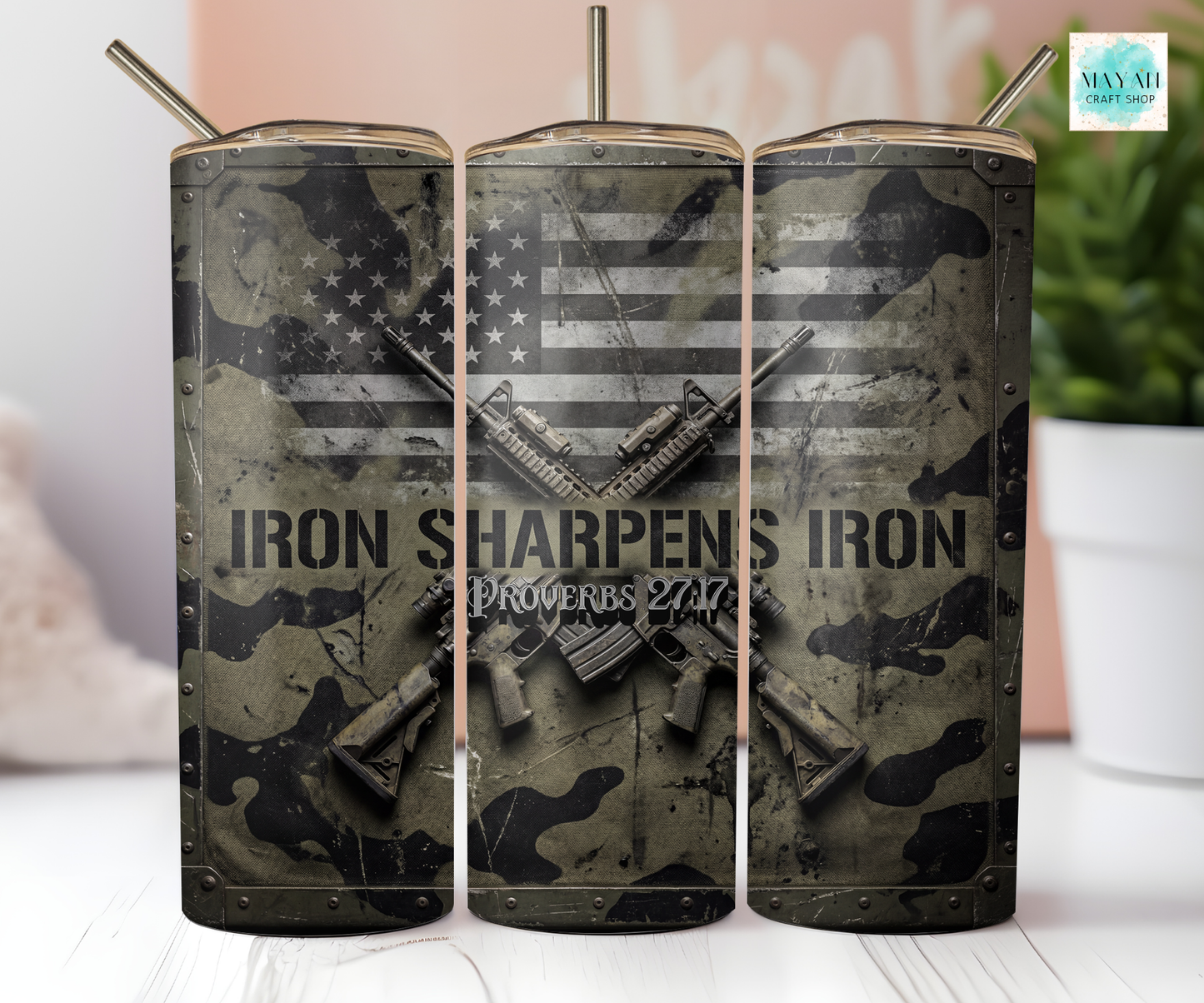 Iron sharpens iron tumbler.