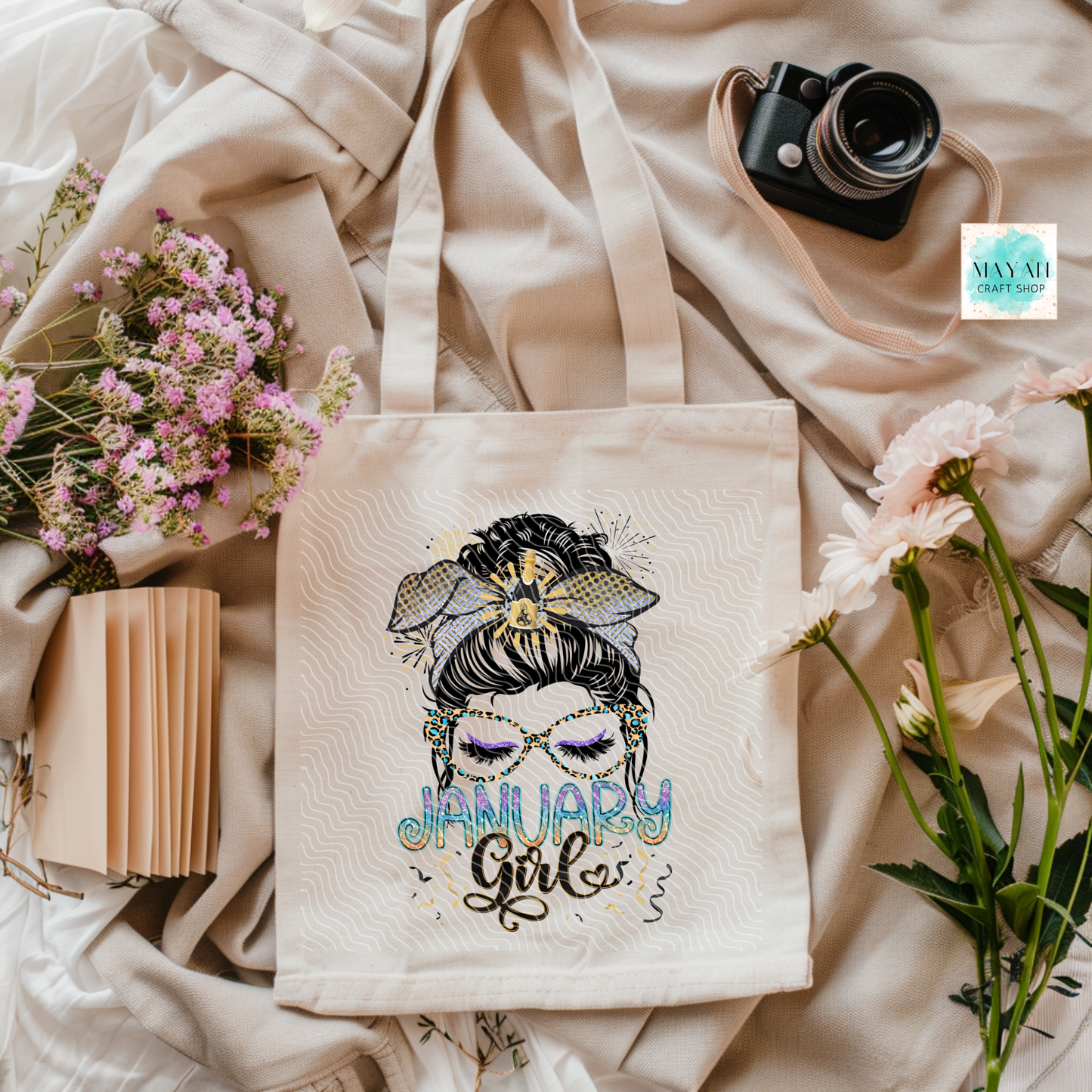 January girl tote bag.