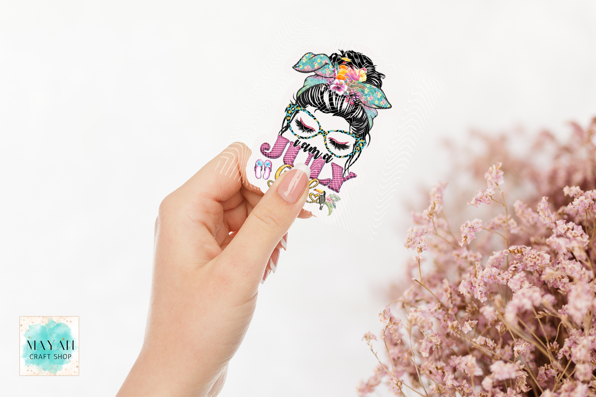 July girl sticker.