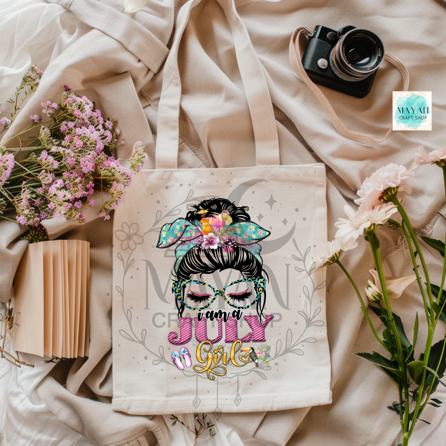 July girl tote bag.