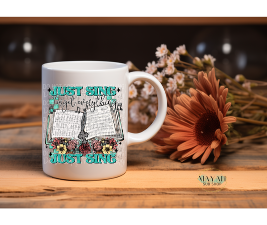 Just sing 15 oz. coffee mug. -Mayan Sub Shop