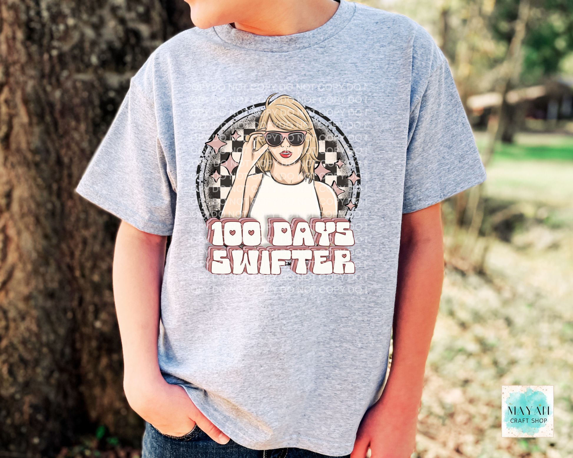 100 days swifter kids ash grey shirt. -Mayan Craft Shop