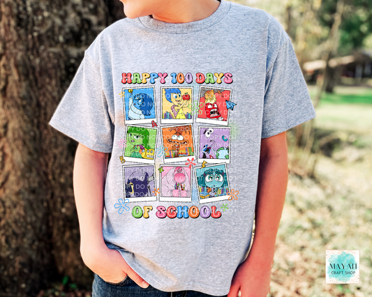 Happy 100 days kids ash grey shirt. -Mayan Craft Shop