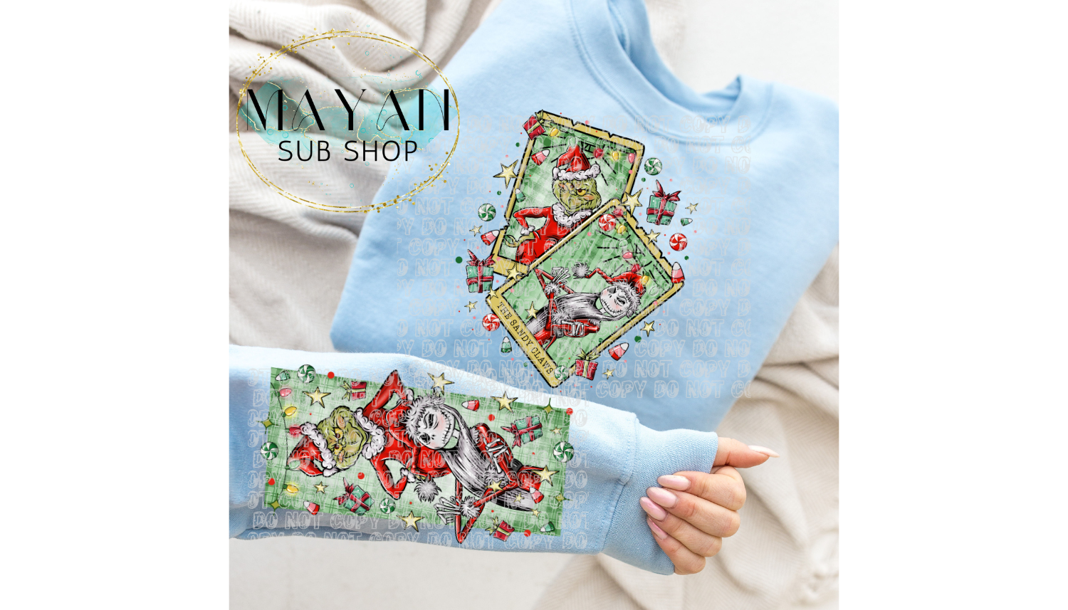 Christmas Santa's Tarot Cards Sweatshirt - Mayan Sub Shop