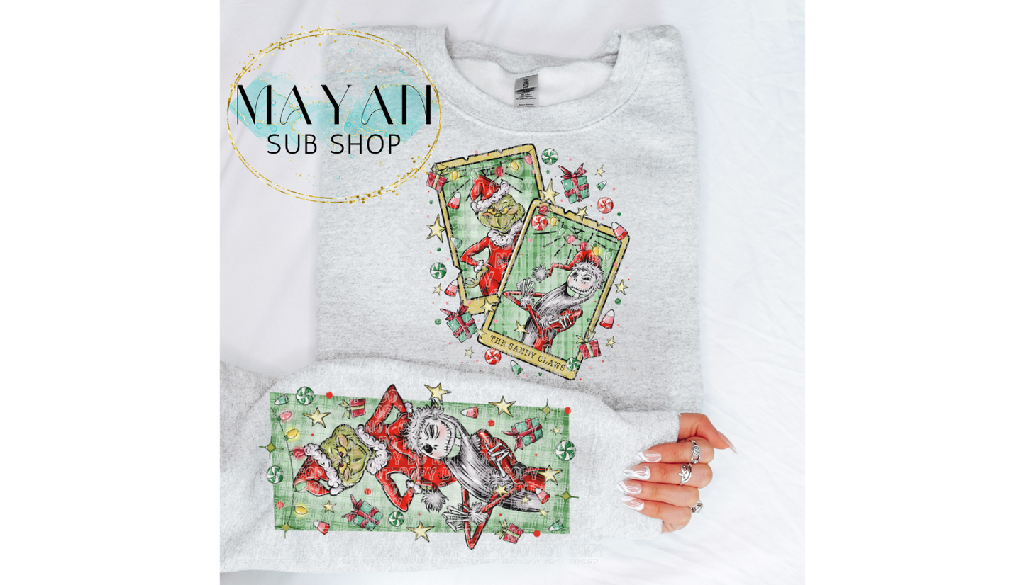 Christmas Santa's Tarot Cards Sweatshirt - Mayan Sub Shop