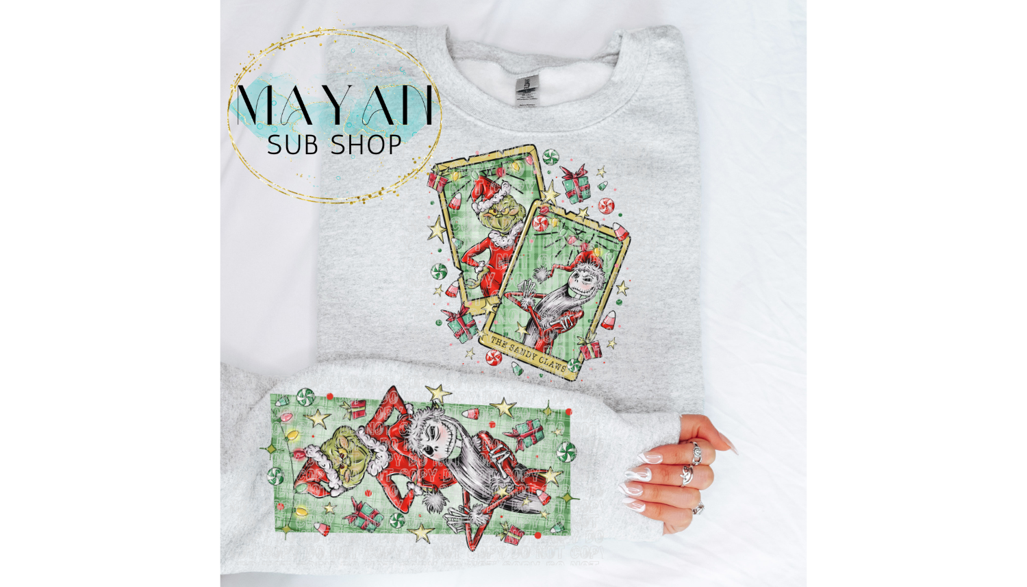 Christmas Santa's Tarot Cards Sweatshirt - Mayan Sub Shop