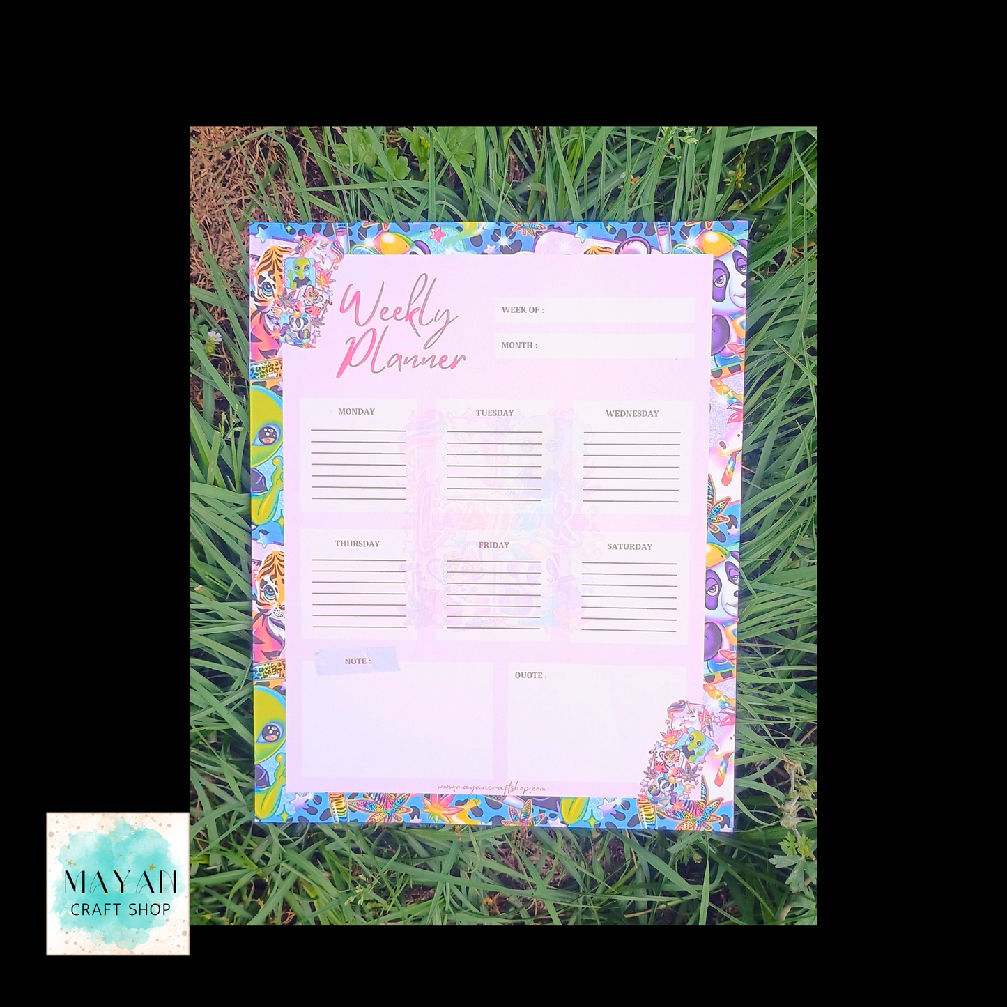 Lisa Dank Weekly Planner - Mayan Craft Shop