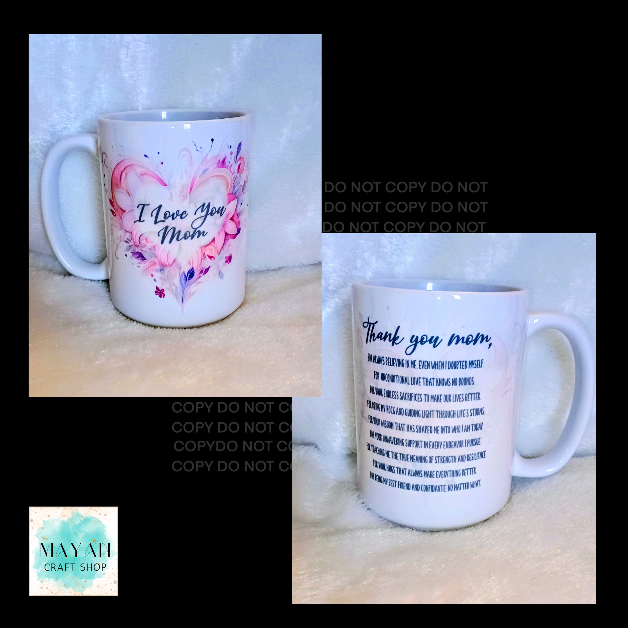 Love You Mom Mug - Mayan Craft Shop