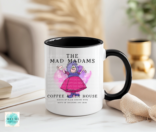 Madams coffee & tea house coffee mug. -Mayan Craft Shop
