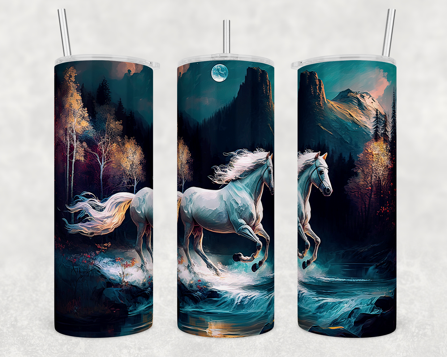 Magical horse 20 oz. skinny tumbler. - Mayan Sub Shop