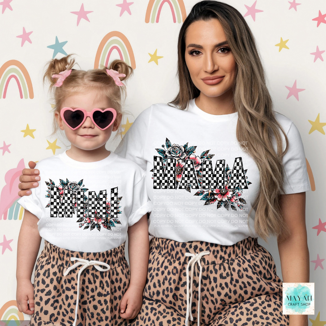 Mini checkered kids shirt. -Mayan Craft Shop