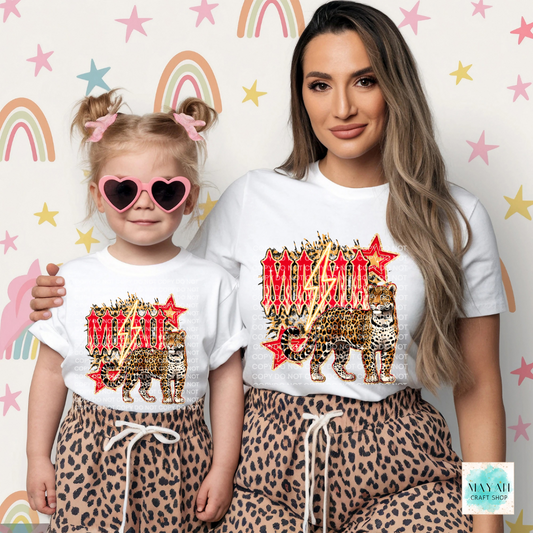 Mama leopard shirt. -Mayan Craft Shop