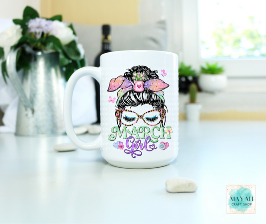 March girl coffee mug. -Mayan Craft Shop