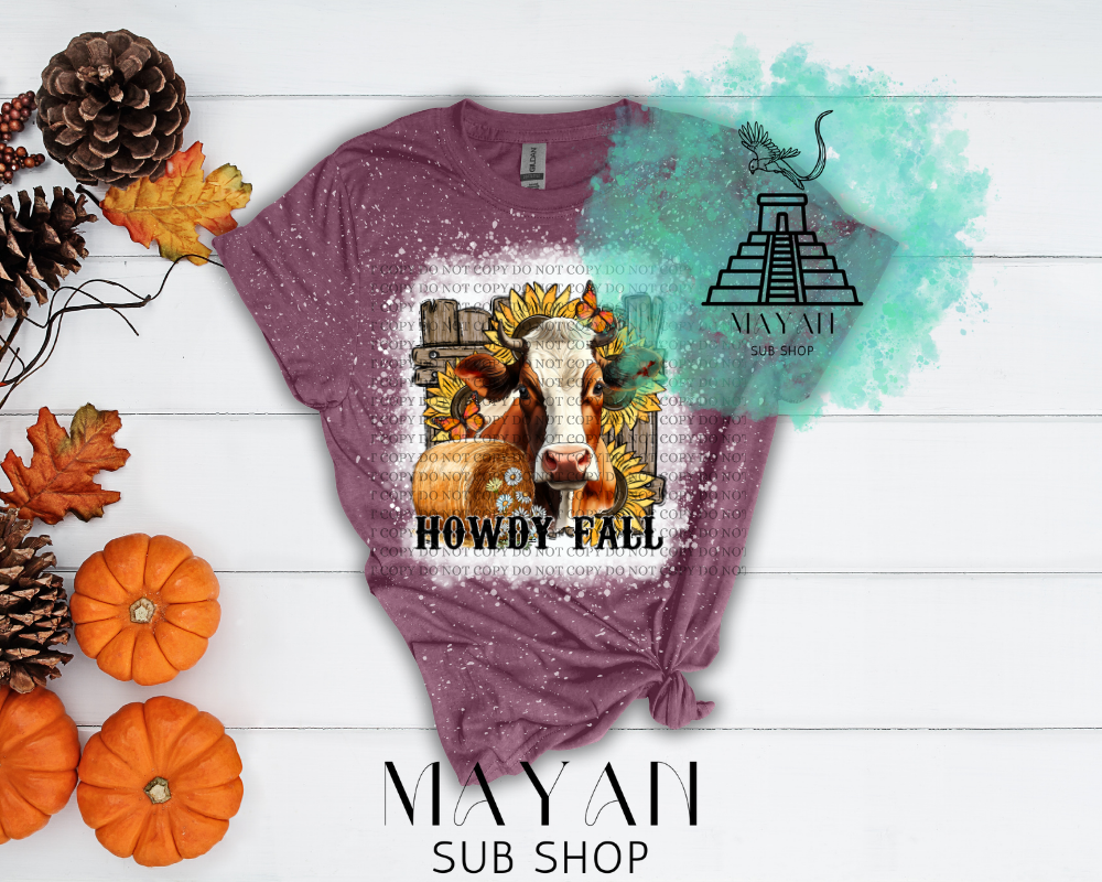 Howdy Fall Bleached Shirt - Mayan Sub Shop