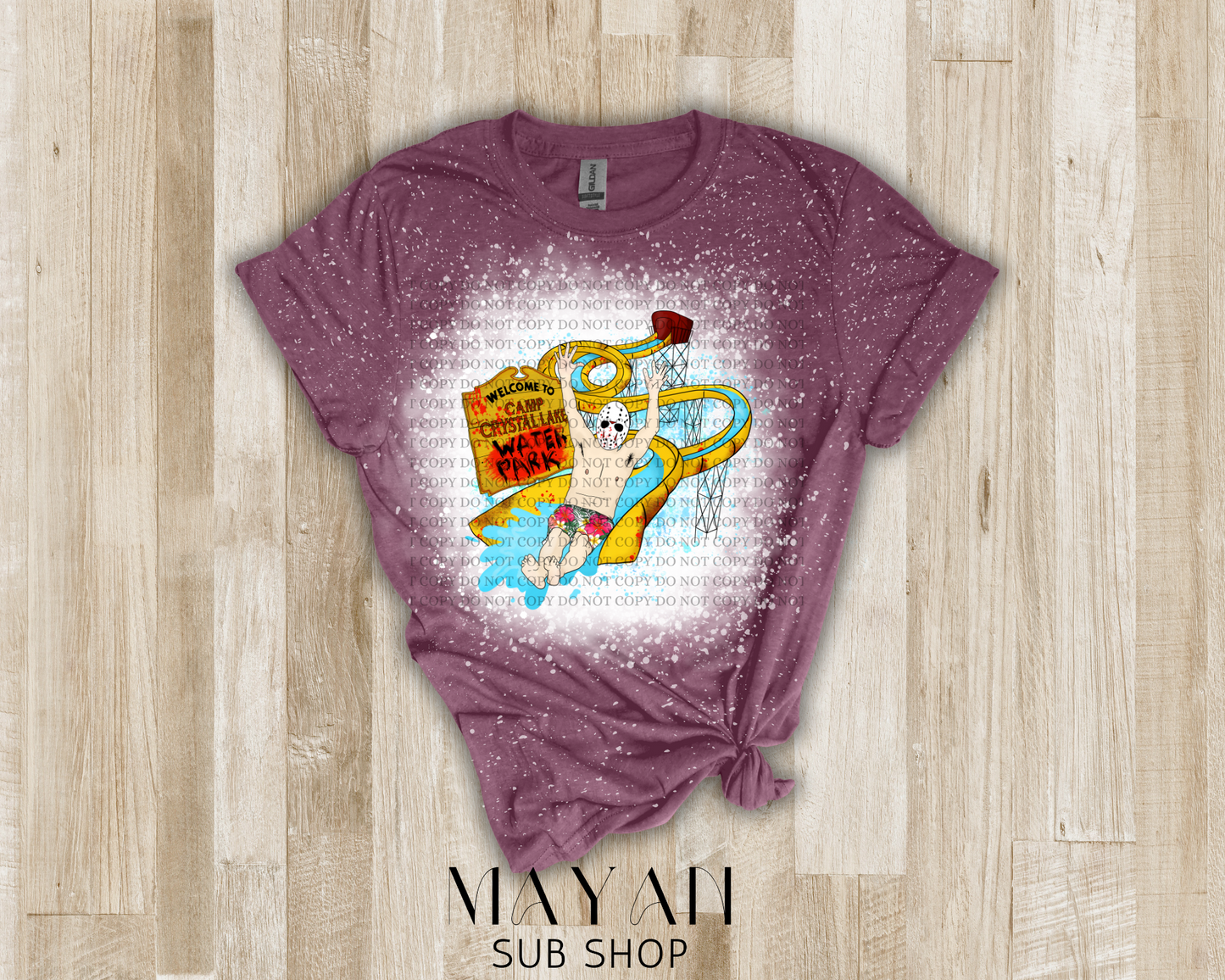 Welcome to camp bleached shirt - Mayan Sub Shop