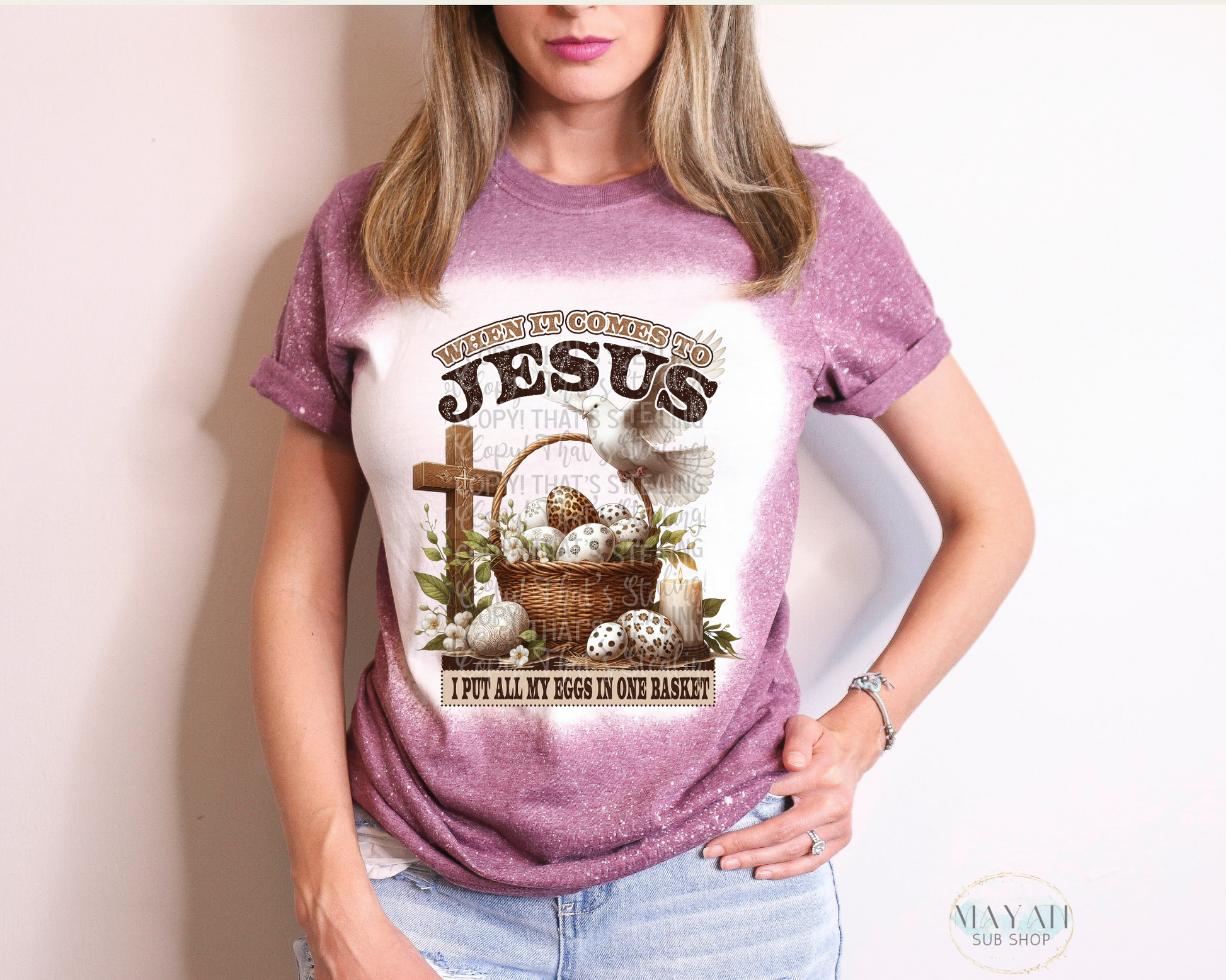 Jesus Bleached Tee - Mayan Sub Shop