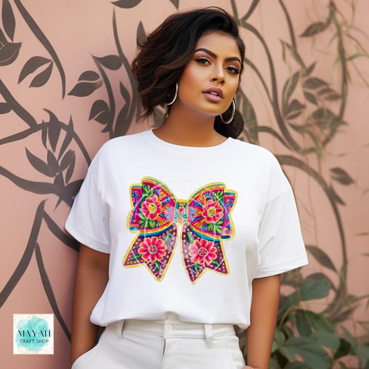 Mexican floral coquette shirt. -Mayan Craft Shop