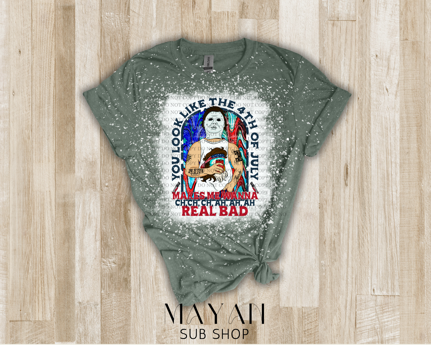 Look like the 4th of July Michael bleached shirt - Mayan Sub Shop