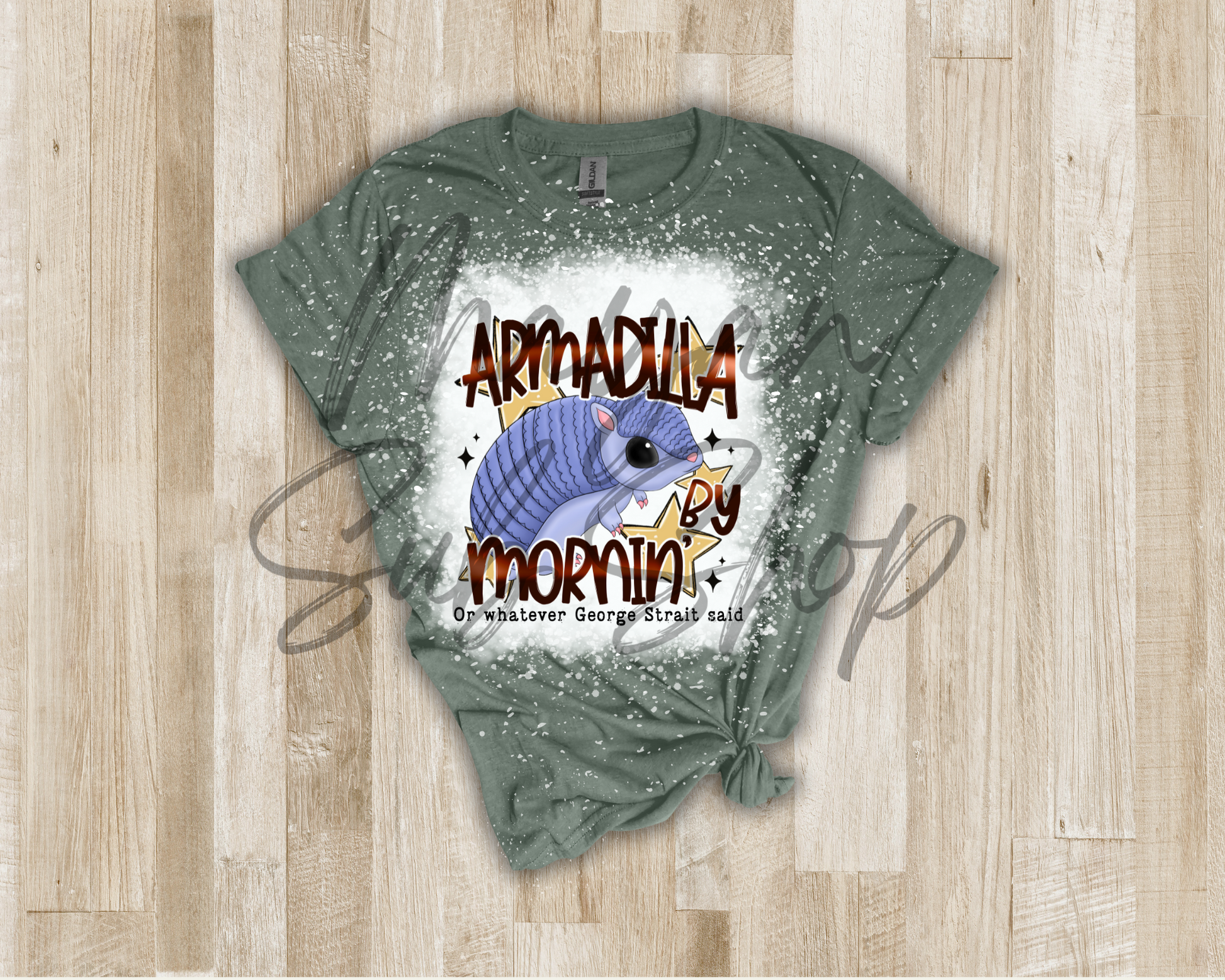 Armadilla by Mornin' bleached shirt - Mayan Sub Shop