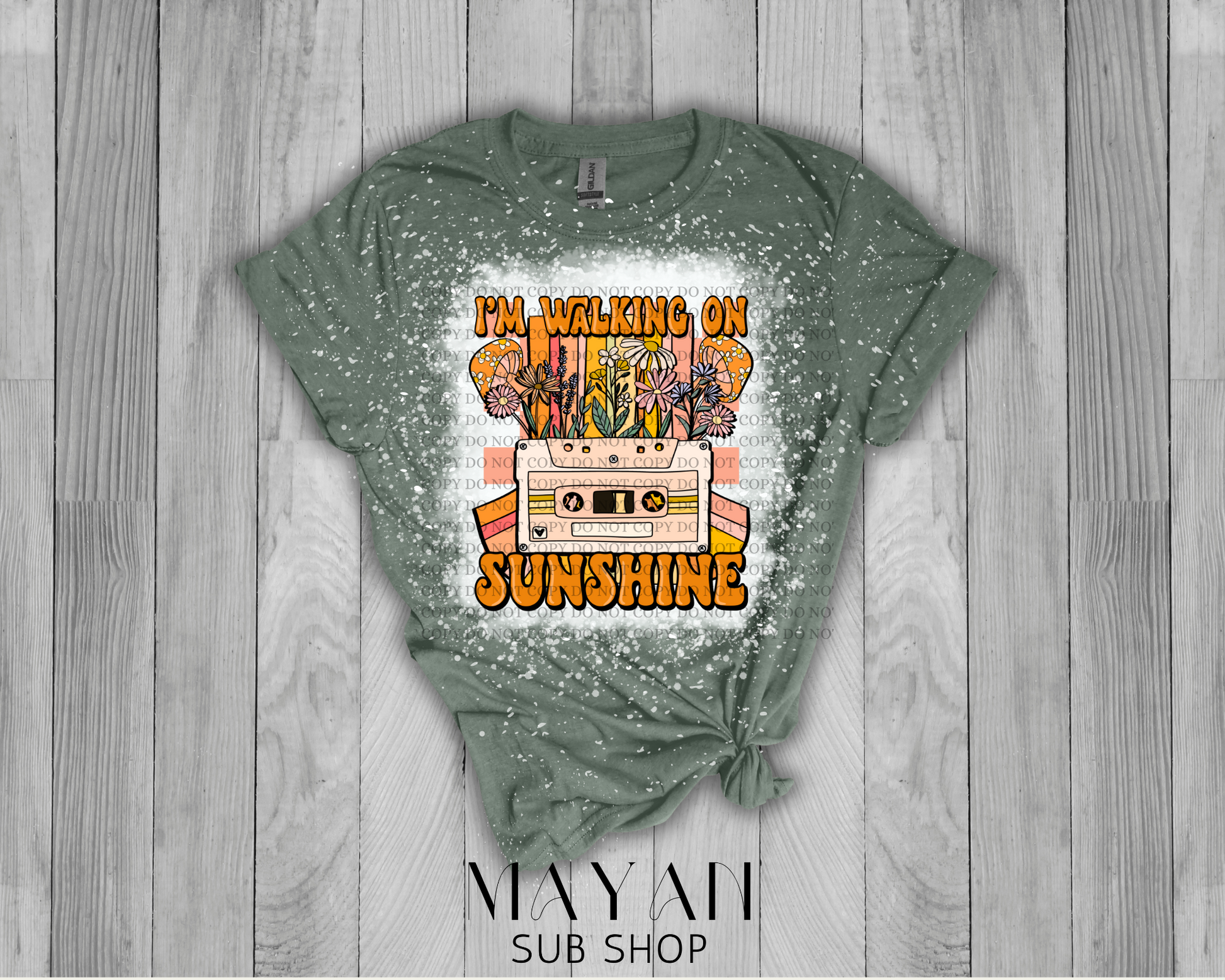 Walking on Sunshine Bleached Shirt - Mayan Sub Shop