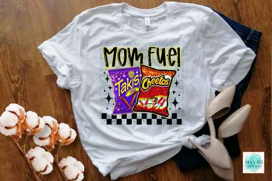 Mom fuel white shirt. -Mayan Craft Shop
