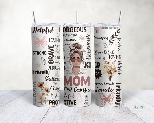 Mom pink 2 tumbler. -Mayan Sub Shop