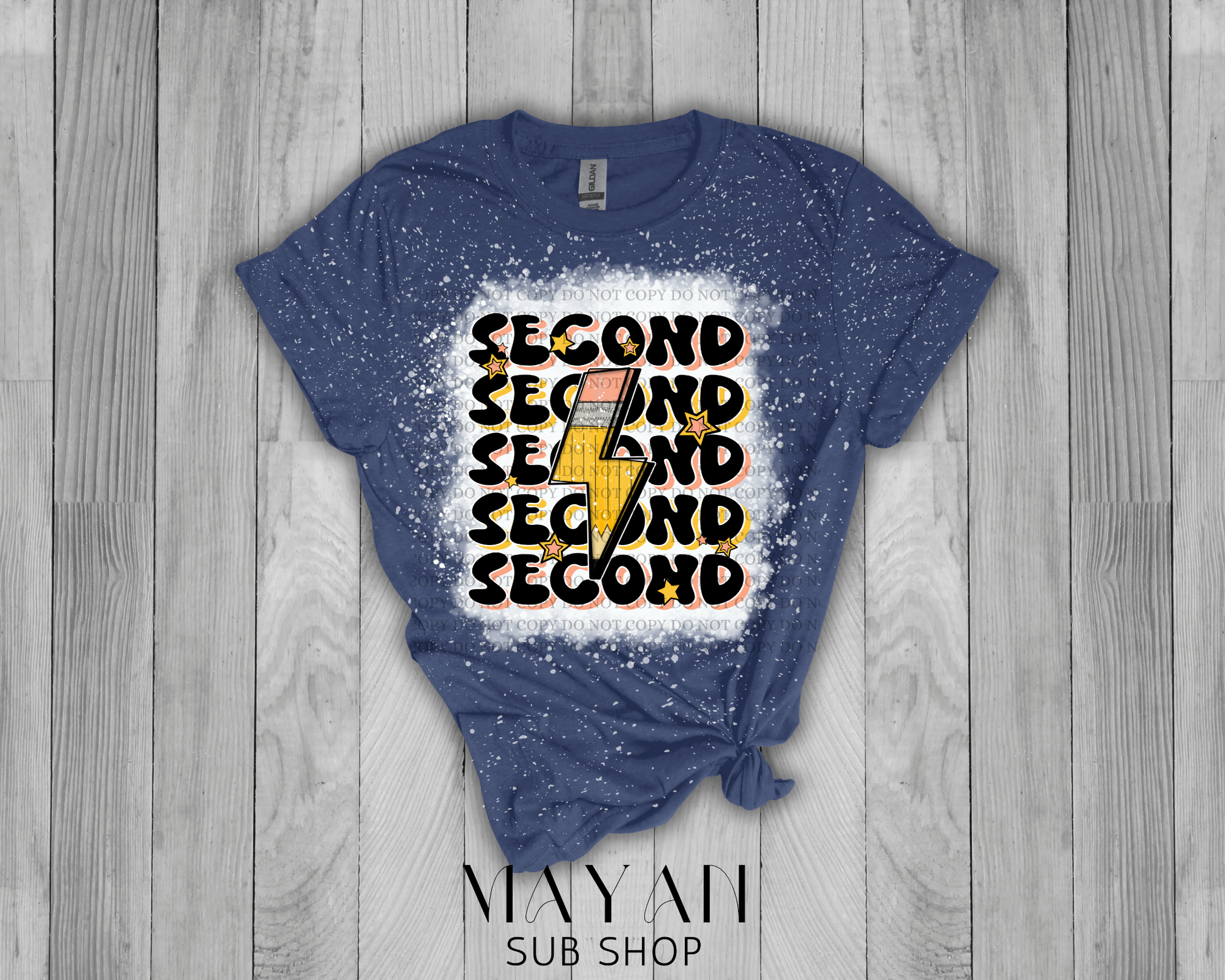 Second Grade Teacher Retro Bleached Shirt - Mayan Sub Shop