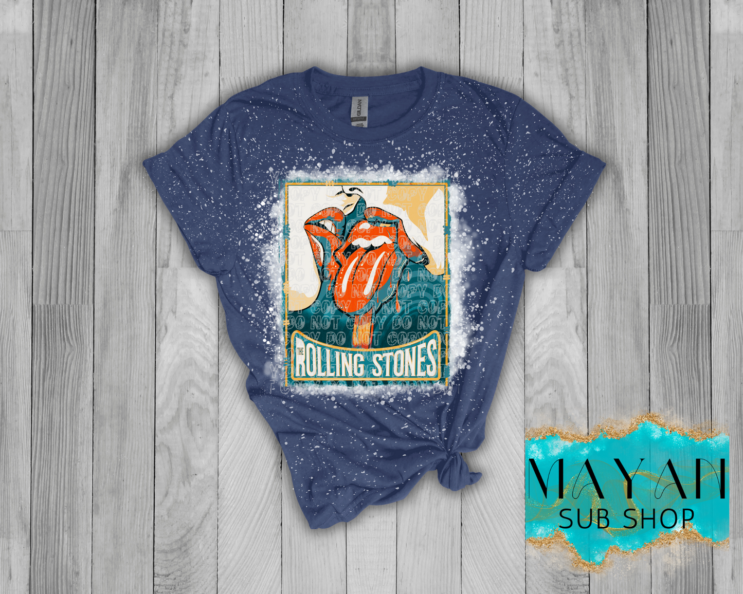 Rolling Stones Bleached Shirt - Mayan Sub Shop