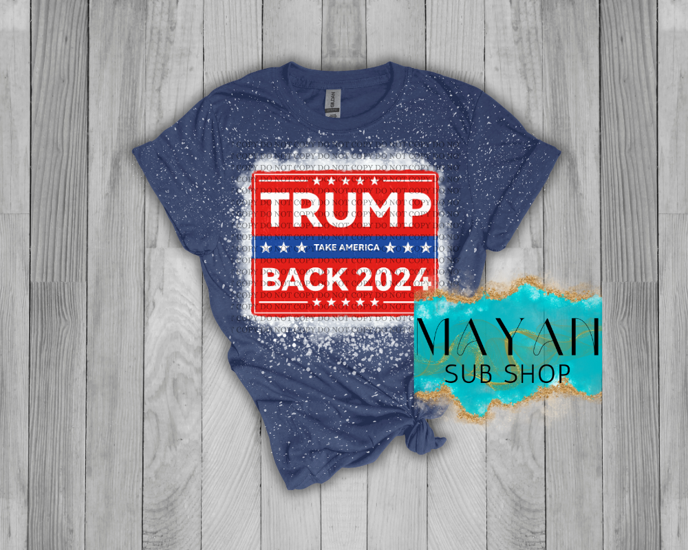 Trump 2024 Red Bleached Shirt - Mayan Sub Shop