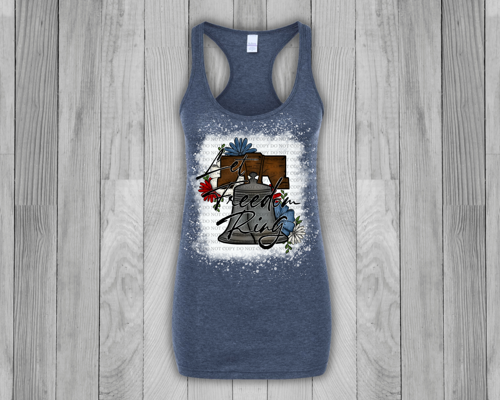 Let Freedom Ring Bleached Tank Top - Mayan Sub Shop