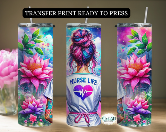 Nurse Life Transfer Print