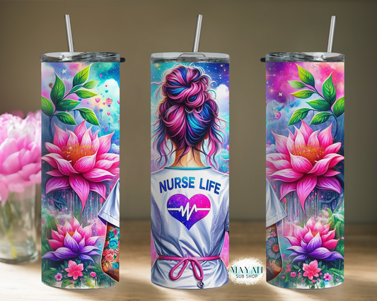 Nurse life tumbler. -Mayan Sub Shop