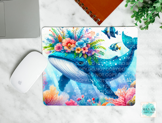 Ocean whale mouse pad. -Mayan Craft Shop