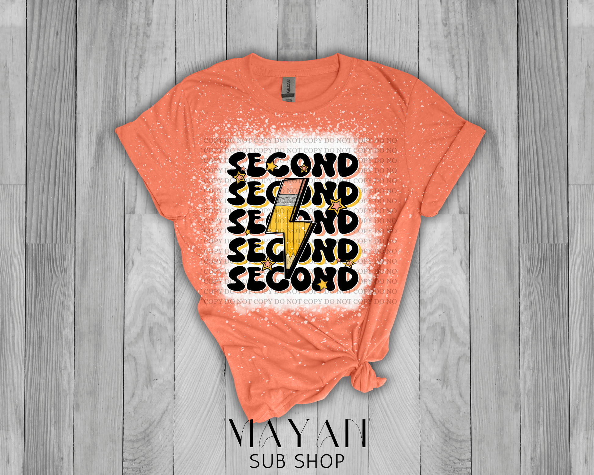 Second Grade Teacher Retro Bleached Shirt - Mayan Sub Shop