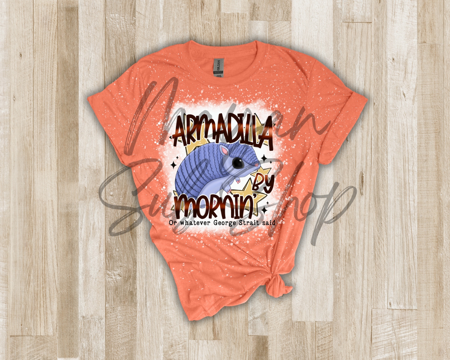 Armadilla by Mornin' bleached shirt - Mayan Sub Shop