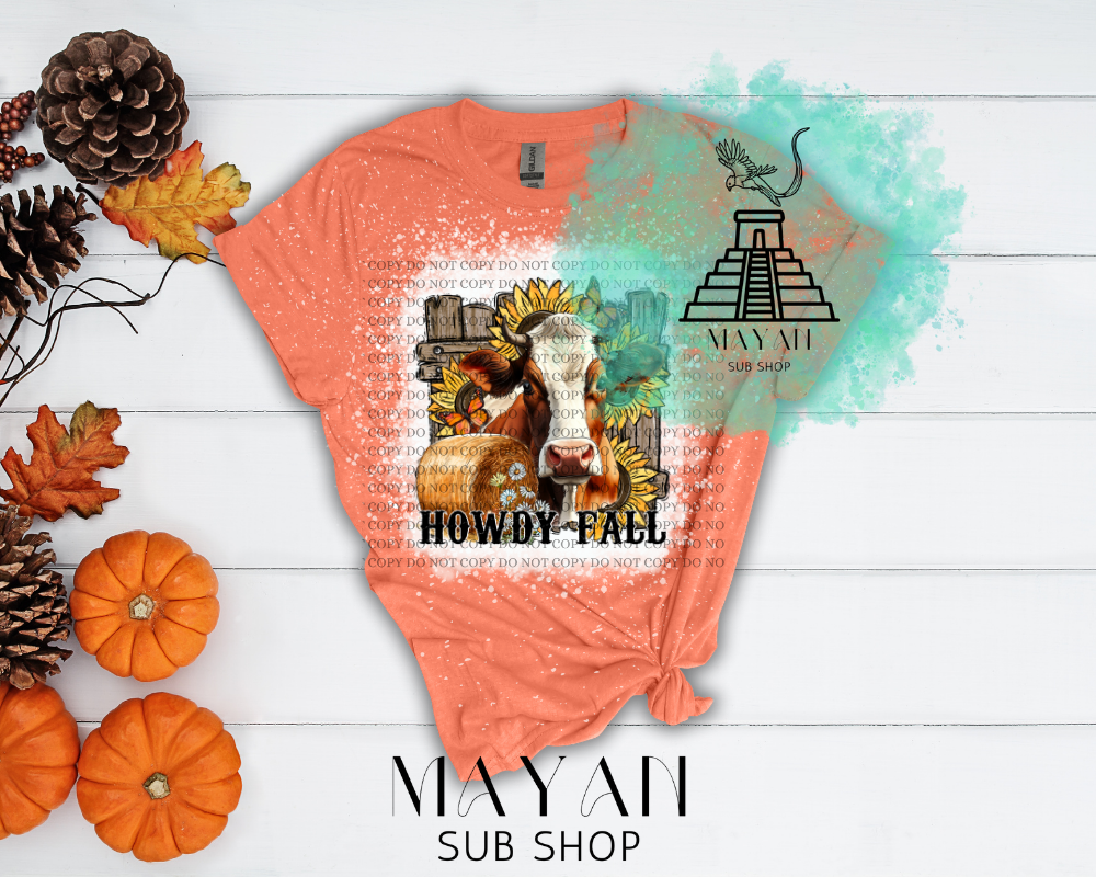 Howdy Fall Bleached Shirt - Mayan Sub Shop