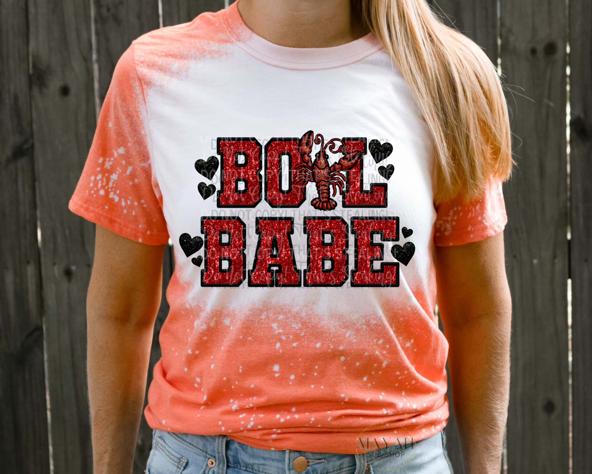 Boil Babe Bleached Tee - Mayan Sub Shop