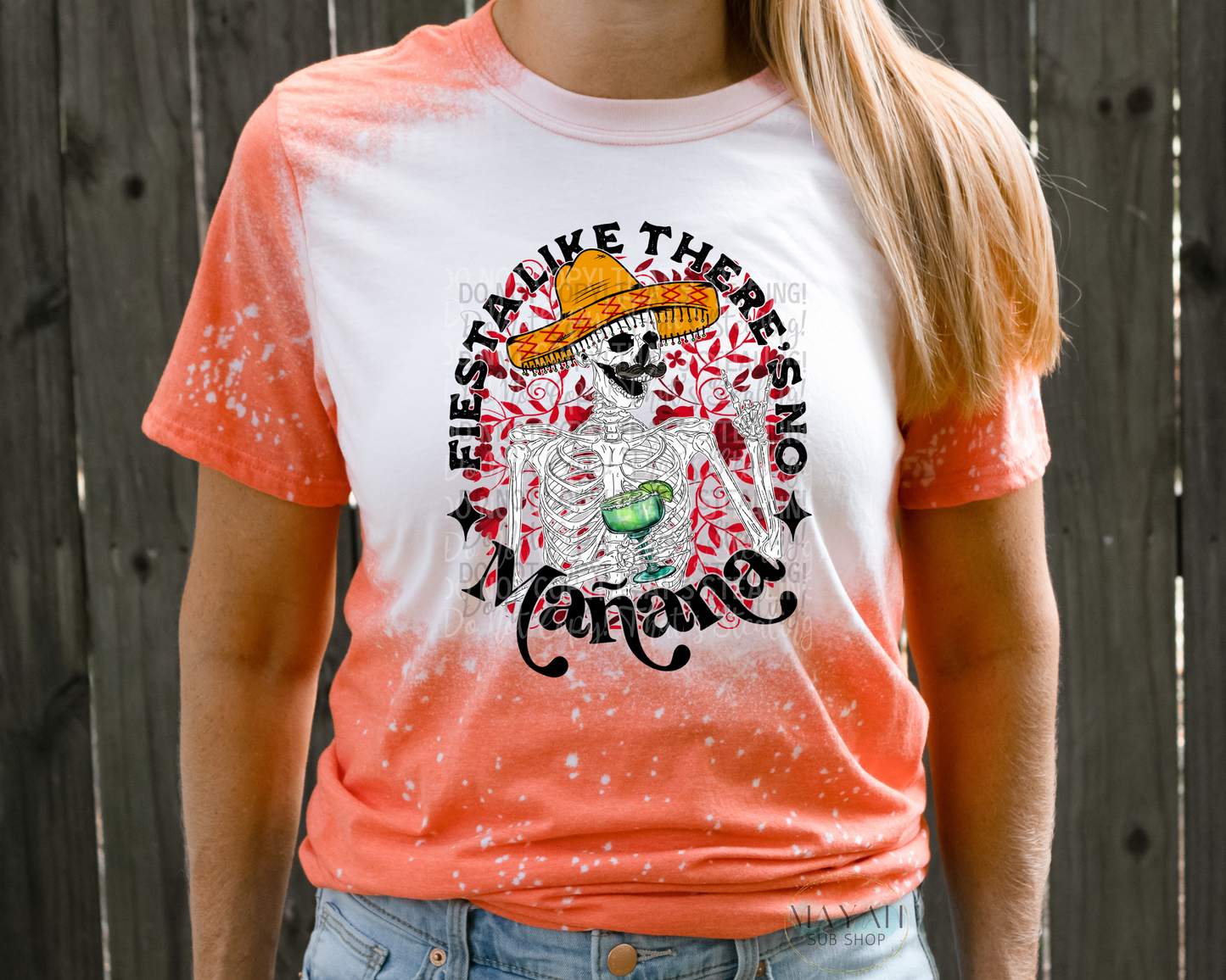 Fiesta Bleached Tee - Mayan Sub Shop