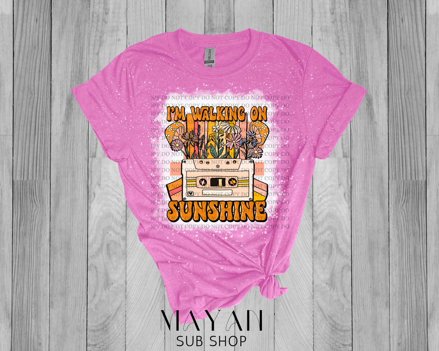 Walking on Sunshine Bleached Shirt - Mayan Sub Shop