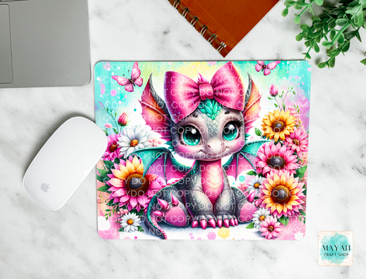 Pastel dragon mouse pad. -Mayan Craft Shop