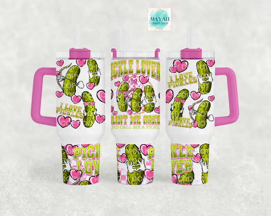 Pickle lovers 40 oz tumbler. -Mayan Craft Shop