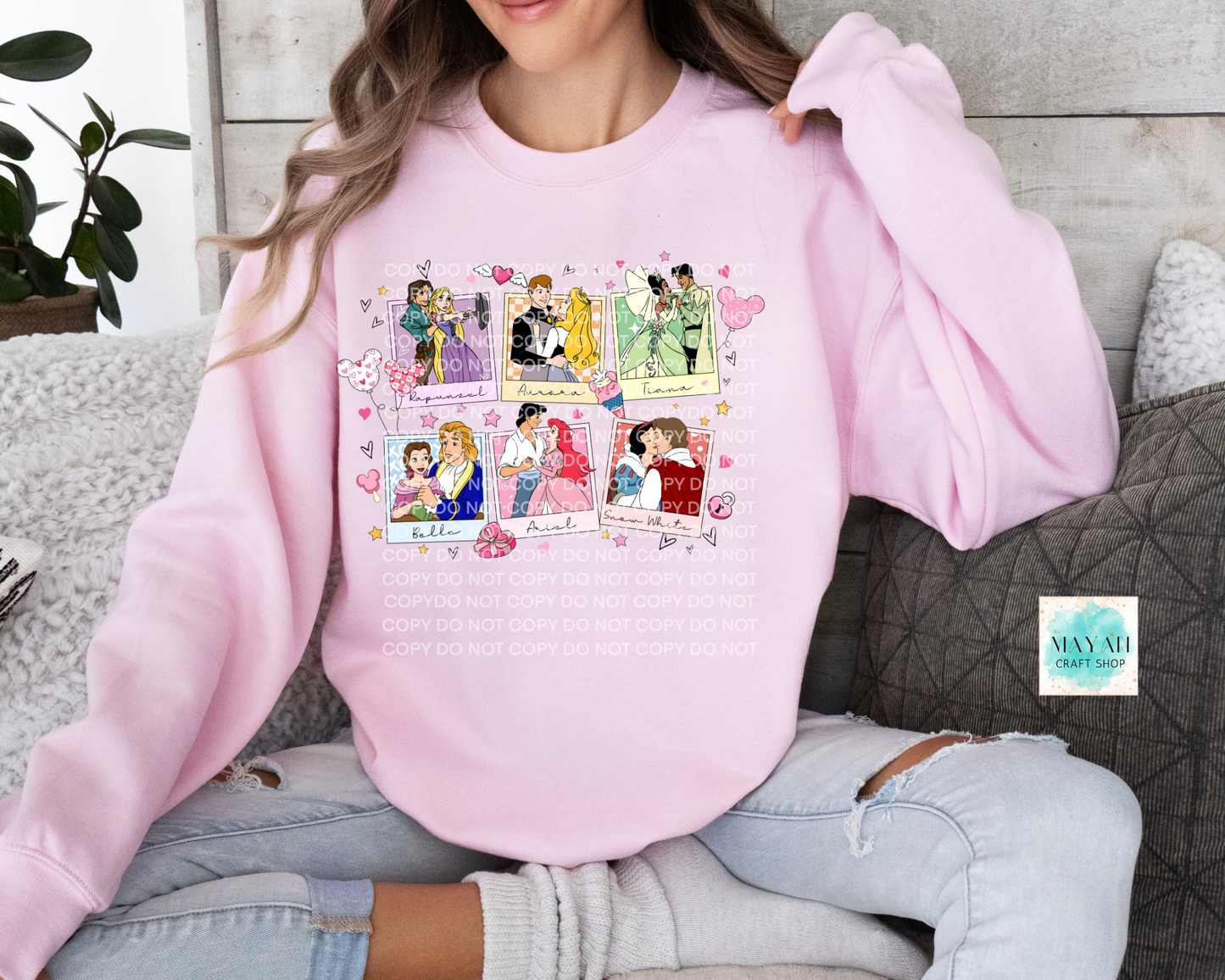 Royal love pink sweatshirt. -Mayan Craft Shop