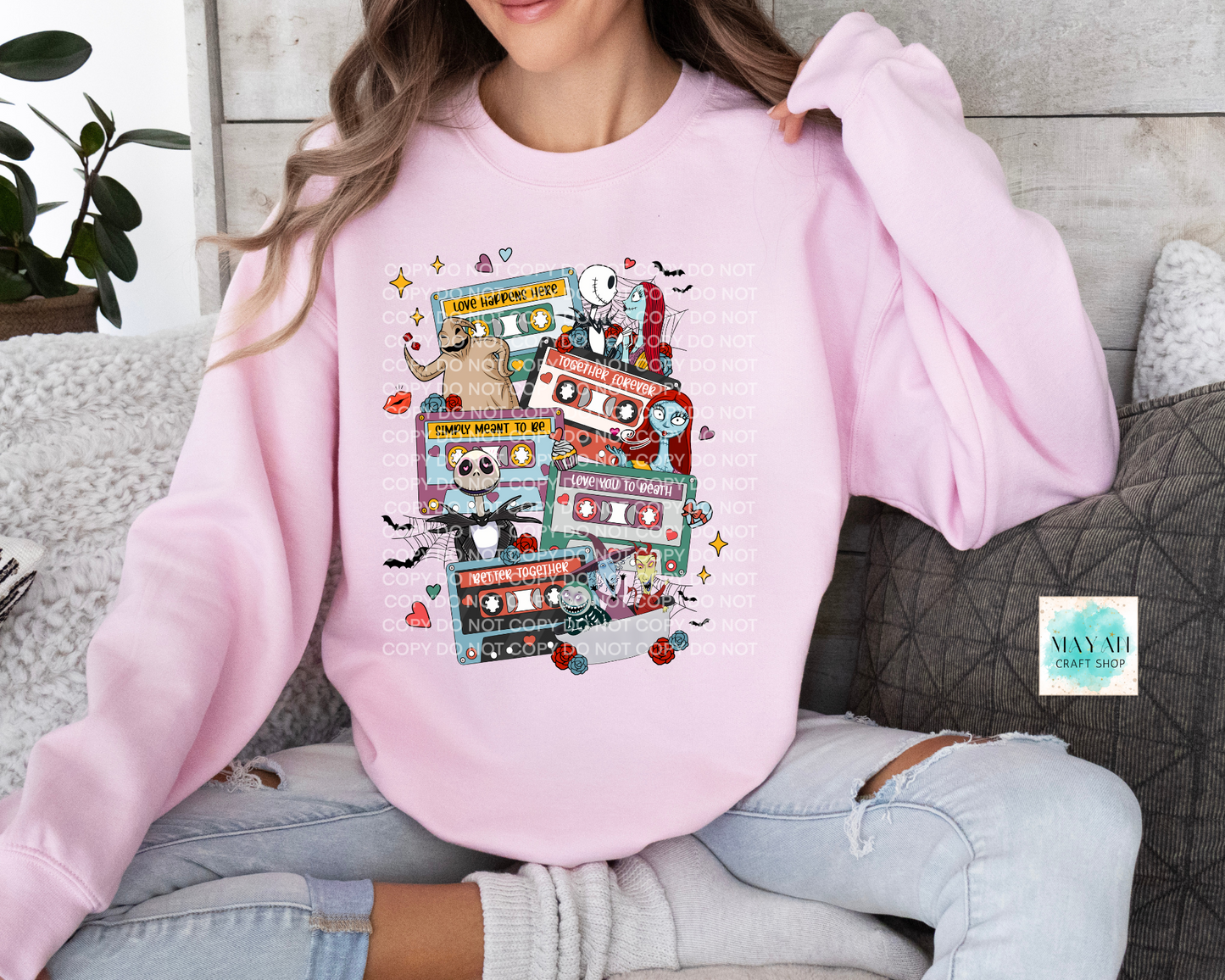 Love mixtape n.b.c. pink sweatshirt. -Mayan Craft Shop