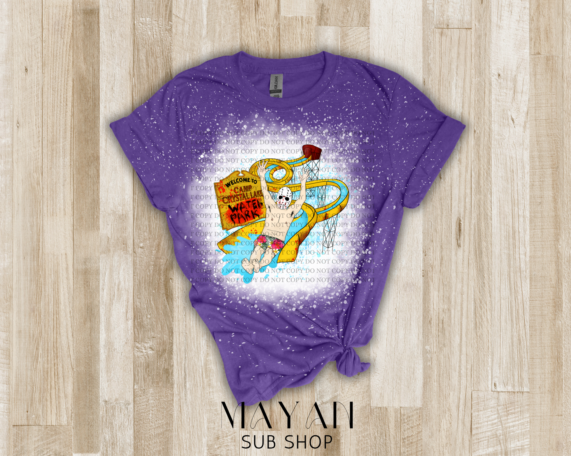 Welcome to camp bleached shirt - Mayan Sub Shop
