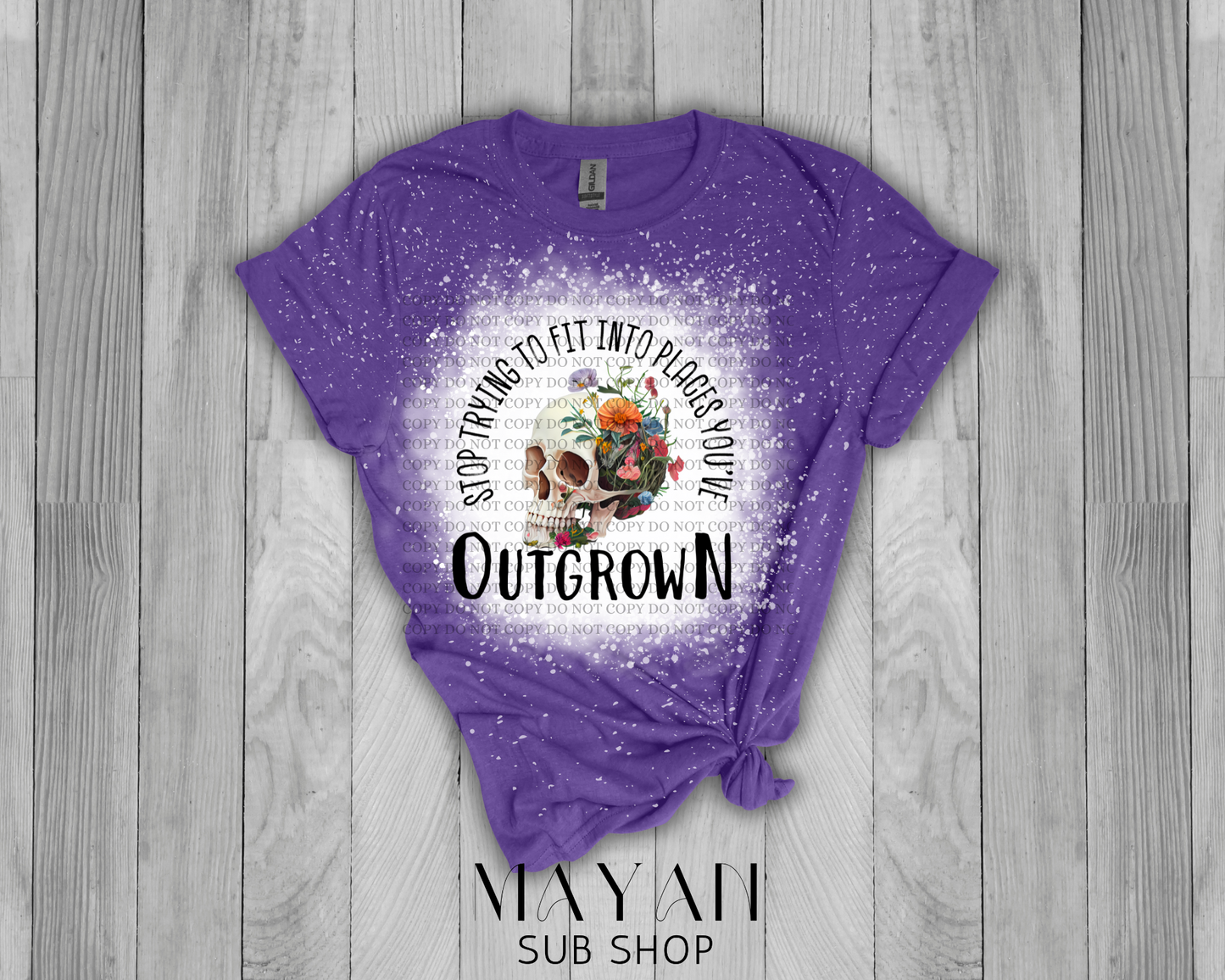 Outgrown Bleached Shirt - Mayan Sub Shop