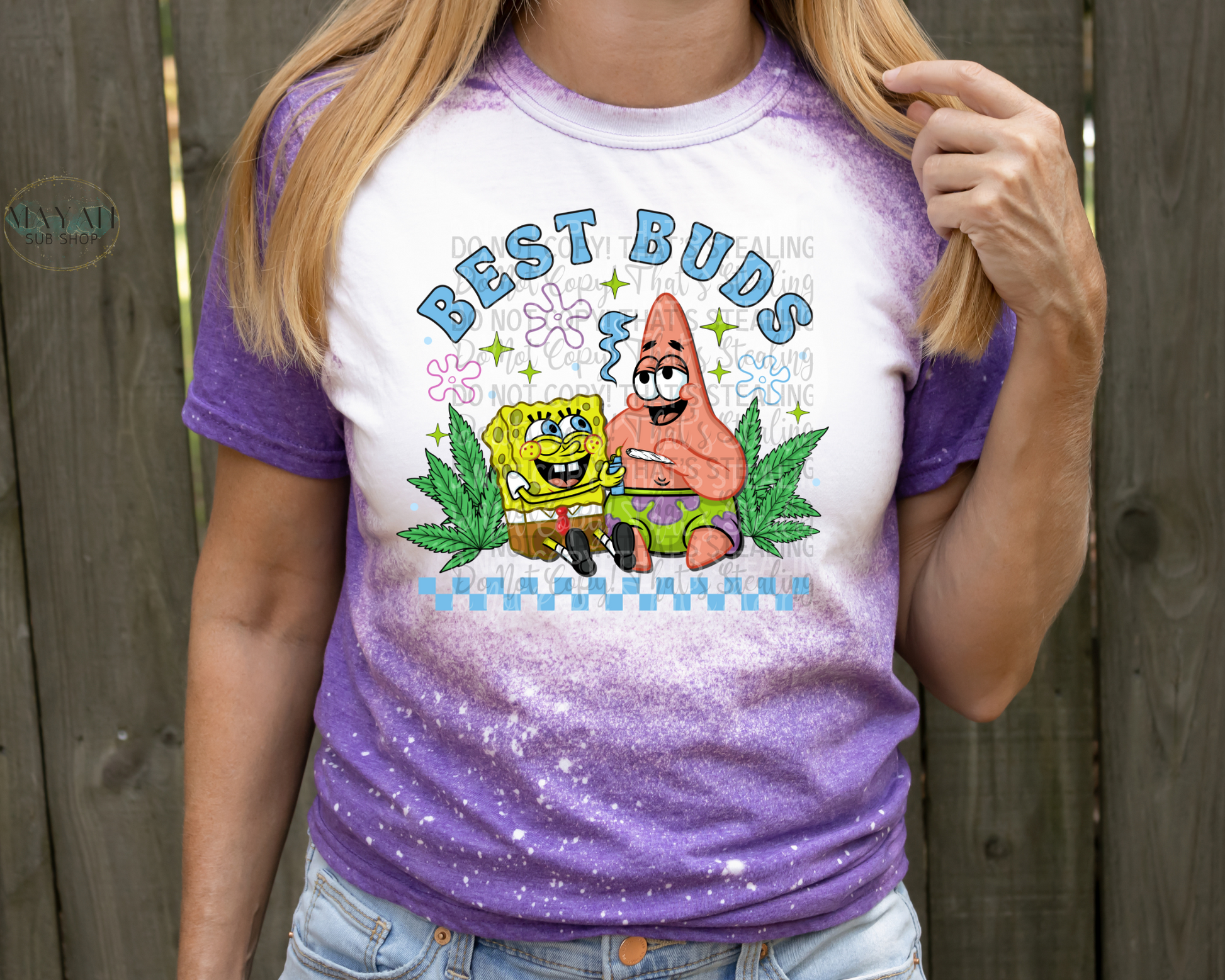 Best Buds Bleached Tee - Mayan Sub Shop