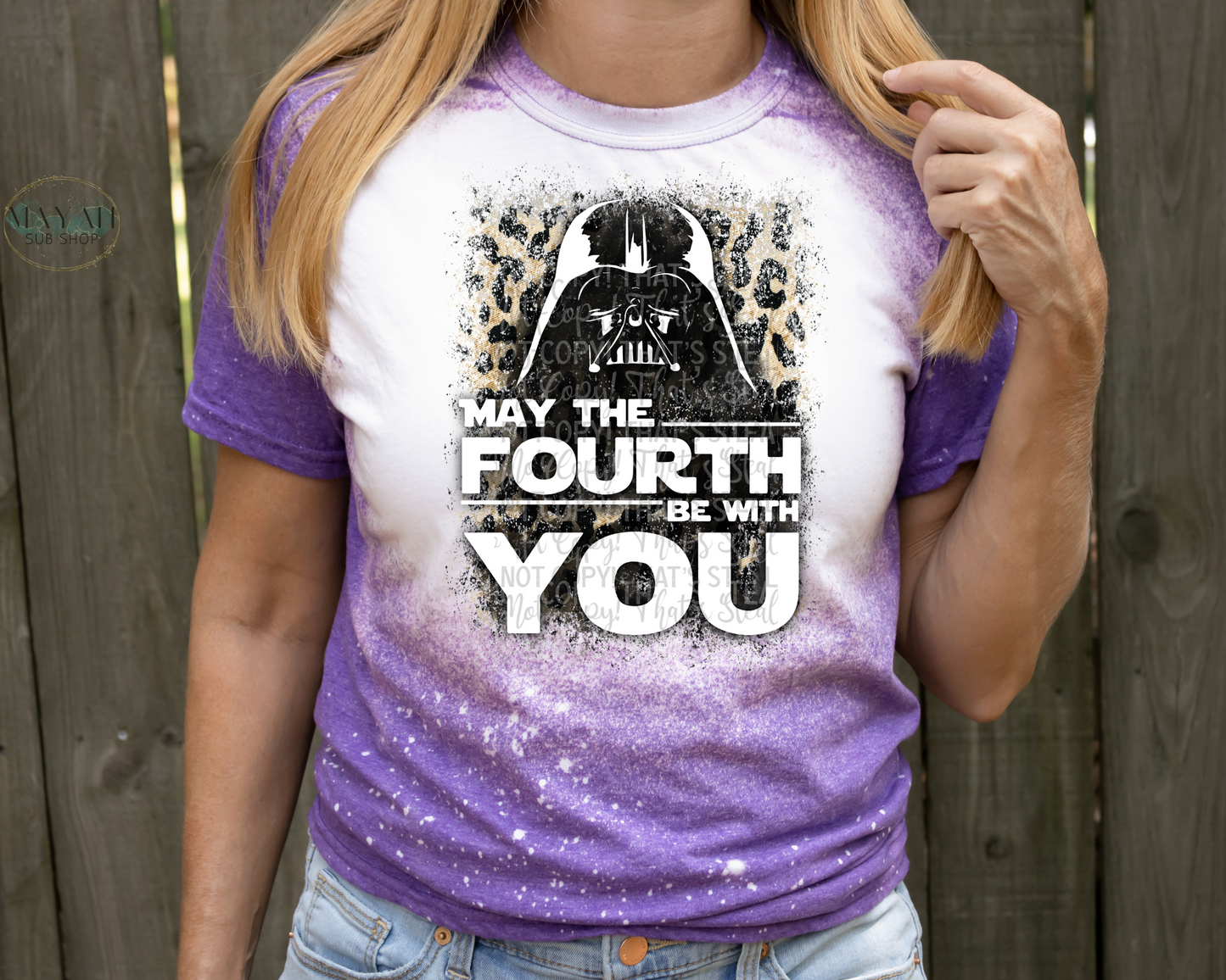 May The Fourth Be With You Bleached Tee - Mayan Sub Shop