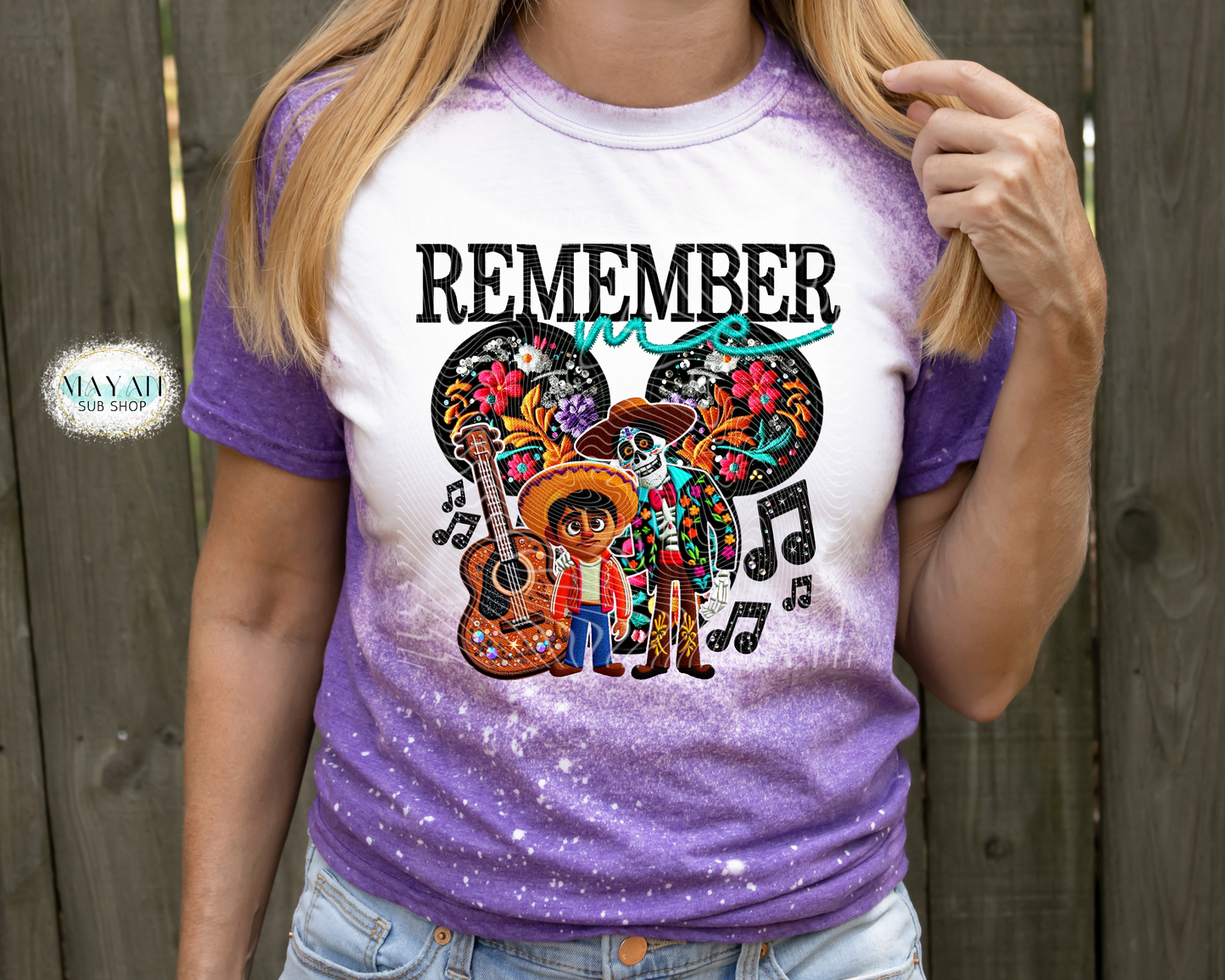 Remember me heather purple bleached tee. -Mayan Sub Shop