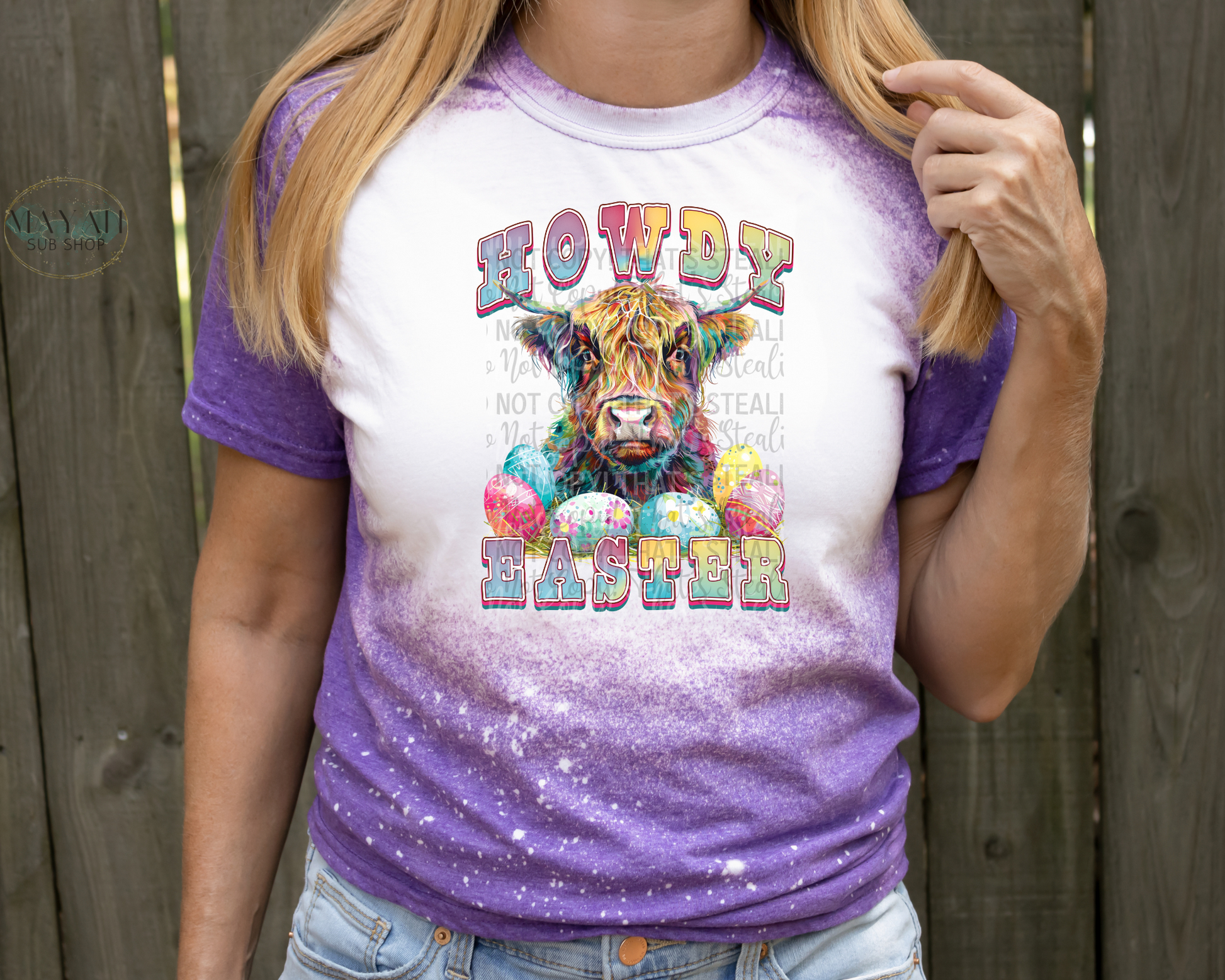 Howdy Easter Bleached Tee - Mayan Sub Shop