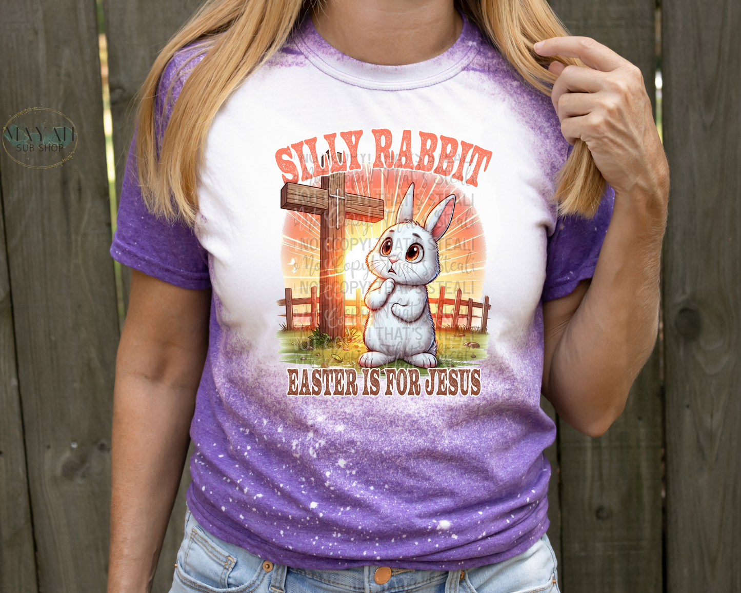 Easter Is For Jesus Bleached Tee - Mayan Sub Shop